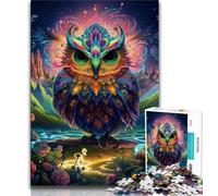 Jigsaw Puzzles for Teenagers 1000 Piece Animal Colorful Owl,Educational Stress Relief Toy for Is Ideal As A Gift for The Whole Family (75x50cm)
