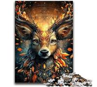 Jigsaw Puzzles for Teenagers 1000 Piece Animal Deer for And from 14 Years And over Play Toys Because It Is Ideal As A Gift for The Whole Family 38x26cm