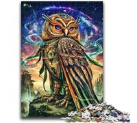 Jigsaw Puzzles for Teenagers 1000 Piece Animal Fantasy Owl Stress Reliever Difficult Challenge Suitable for Desktop Decoration 26x38cm