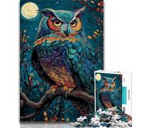 Jigsaw Puzzles for Teenagers 1000 Piece Animal Owl Art,Challenging Game And Family Play Birthday Present,Gifts,Wall Art 38x26cm