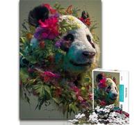 Jigsaw Puzzles for Teenagers 1000 Piece Animal Panda Art,Help The Brain Exercise Addictive Toys to Cultivate Patience Artists Collection,Fine Art (75x50cm)