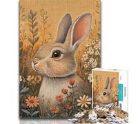 Jigsaw Puzzles for Teenagers 1000 Piece Animal Rabbit,Stress Reliever Difficult Challenge Unique Home Decor And Gifts 50x75cm
