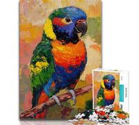Jigsaw Puzzles for Teenagers 1000 Piece Animal Rainbow Lorikeet Oil Painting Teenager Puzzles,Educational Games DIY Toys Great Gifts And Toys 75x50cm