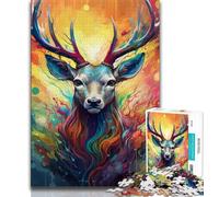 Jigsaw Puzzles for Teenagers 1000 Piece Animal Reindeer,Help The Brain Exercise Addictive Toys to Cultivate Patience Gift For Birthdays 38X26CM