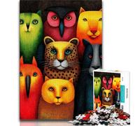Jigsaw Puzzles for Teenagers 1000 Piece Animal World Adult Jigsaw,Artistic Wall Decor & Birthday Gift Idea for Friends, Home Office 38x26cm