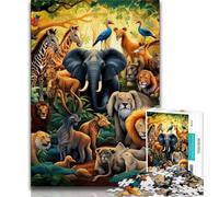 Jigsaw Puzzles for Teenagers 1000 Piece Animal World,Decompressing Intellectual Educational Toy Is Ideal As Gifts for The Whole Family (75x50cm)