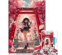 Jigsaw Puzzles for Teenagers 1000 Piece Anime Cat Maid,Challenging Game And Family Play with Fully Interlocking Randomly Shaped Pieces 38x26cm