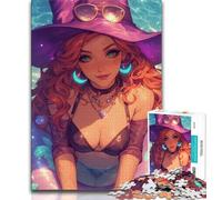 Jigsaw Puzzles for Teenagers 1000 Piece Anime Demon Girl,Decompressing Intellectual Educational Toy Educational Game for Birthday,Chrismas (38x26cm)