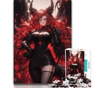 Jigsaw Puzzles for Teenagers 1000 Piece Anime Demon Girl,learning Educational Toys Fun at Home Activities,Birthday Present,Travel Gifts (75x50cm)