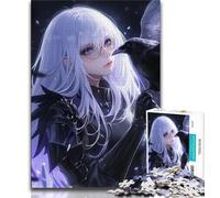 Jigsaw Puzzles for Teenagers 1000 Piece Anime Girl Crow 1000 Piece Jigsaw,Challenging Family Activity Games DIY Toy for Home Wall Decor Gifts (size 38x26cm)