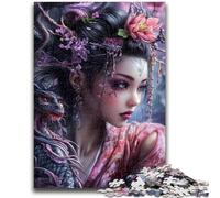 Jigsaw Puzzles for Teenagers 1000 Piece Anime Girl Flying Dragon 1000 Pieces for Adults,for Educational Game Challenge Toy Unique Home Decor And Gifts (38x26cm)