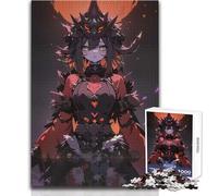 Jigsaw Puzzles for Teenagers 1000 Piece Anime Girl with Crown Unique Challenge Game Presents for Women Art Work Gift Size 38x52cm