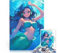 Jigsaw Puzzles for teenagers 1000 Piece Anime Mermaid Lernspiele DIY Spielzeug Die Liebe zwischen Paaren stärken75x50cm
