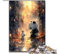 Jigsaw Puzzles for Teenagers 1000 Piece Anime Panda, Learning Educational Is Ideal As A Gift for The Whole Family (Size 50x75cm)