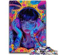 Jigsaw Puzzles for Teenagers 1000 Piece Anime Psychedelic Girl 1000 Piece Jigsaw,Educational Games Home Decoration Suitable for Desktop Decoration (75x50cm)