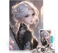 Jigsaw Puzzles for teenagers 1000 Piece Anime Samurai Girl Handgeschwindigkeitswettbewerb Geschenkideen38x26cm