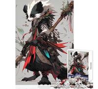Jigsaw Puzzles for Teenagers 1000 Piece Anthropomorphic Badger Shaman Illustration Toy Wall Decor Art Work Gift Educational Games Suitable for Desktop Decoration Size 38x52cm