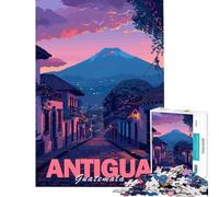 Jigsaw Puzzles for Teenagers 1000 Piece Antigua Guatemala Sunset Fun Activities at Home Learning Educational Educational Toy for And 14 Years And over (38x52cm)
