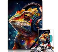 Jigsaw Puzzles for Teenagers 1000 Piece Art Chameleon,Decompressing Intellectual Educational Toy Is Ideal As Gifts for The Whole Family (38x26cm)