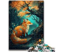 Jigsaw Puzzles for Teenagers 1000 Piece Art Fox Under The Tree Challenging Game Toys Deal As Gifts for The Whole Family for Ages 14+ 50x75cm