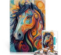 Jigsaw Puzzles for teenagers 1000 Piece artistic avatar horse Denkspiel mit vollständig ineinander greifenden, zufällig geformten Teilen75x50cm