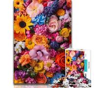 Jigsaw Puzzles for Teenagers 1000 Piece Artistic Flowers,family Fun Games Fun at Home Activities,Birthday Present,Travel Gifts (38x26cm)