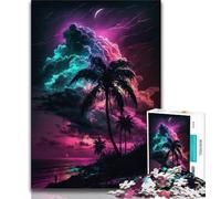 Jigsaw Puzzles for Teenagers 1000 Piece AstroIsland with Tropical Clouds 1000 Piece Puzzle,Fun Games Wall Decoration Unique Birthday And Xmas Gifts (size 75x50cm)