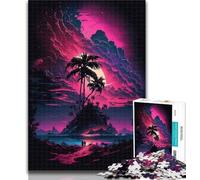 Jigsaw Puzzles for Teenagers 1000 Piece AstroIsland with Tropical Clouds 1000 Pieces for Adults,for Educational Game Challenge Toy Unique Home Decor And Gifts 26x38cm