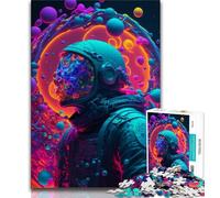 Jigsaw Puzzles for Teenagers 1000 Piece Astronaut Creation Adult Puzzles,Stress Reliever Difficult Challenge Secret Santa Gifts 38x26cm