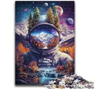 Jigsaw Puzzles for Teenagers 1000 Piece Astronaut Mountains Stress Reliever Difficult Challenge Suitable for Desktop Decoration 50x75cm