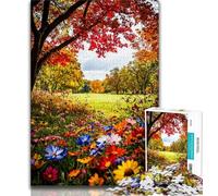 Jigsaw Puzzles for Teenagers 1000 Piece Autumn Farm Scenery,family Fun Games Fun at Home Activities,Birthday Present,Travel Gifts (38x26cm)