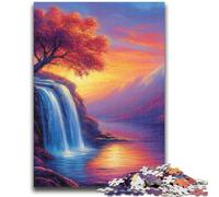 Jigsaw Puzzles for Teenagers 1000 Piece Autumn Waterfall Landscape 1000 Pieces for Adults,for Educational Game Challenge Toy Unique Home Decor And Gifts (38x26cm)