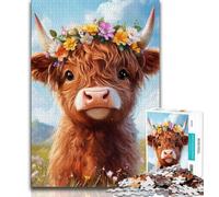 Jigsaw Puzzles for Teenagers 1000 Piece Baby Yak 1000 Piece Jigsaw,Challenging Family Activity Games DIY Toy for Home Wall Decor Gifts (size 38x26cm)