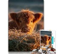 Jigsaw Puzzles for Teenagers 1000 Piece Baby Yak,Toys Educational Games Stress Relieving Artists Collection,Fine Art (38x26cm)