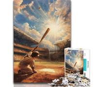 Jigsaw Puzzles for Teenagers 1000 Piece Baseball Players Adult Jigsaw,Artistic Wall Decor & Birthday Gift Idea for Friends, Home Office 38x26cm