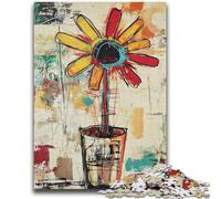 Jigsaw Puzzles for Teenagers 1000 Piece Basquiat Flowers Adult Jigsaw,Artistic Wall Decor & Birthday Gift Idea for Friends, Home Office (50x75cm)