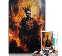 Jigsaw Puzzles for Teenagers 1000 Piece Basquiat-style Skeleton King 1000 Pieces for Adults,is Ideal As Gifts for The Whole Family for Age 14 (size 38x26cm)