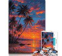 Jigsaw Puzzles for Teenagers 1000 Piece Beach at Sunset,Help The Brain Exercise Addictive Toys to Cultivate Patience Artists Collection,Fine Art (75x50cm)