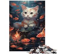 Jigsaw Puzzles for Teenagers 1000 Piece Becoming Koi Kitten Help The Brain Exercise For Family Fun Fun Games for And from 14 Years And over (38x52cm)