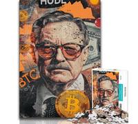 Jigsaw Puzzles for Teenagers 1000 Piece Bitcoin,Family Entertainment Toys with Matching Poster And Trivia Sheet 38x26cm