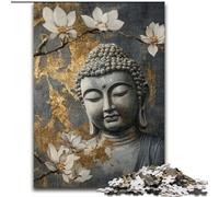 Jigsaw Puzzles for Teenagers 1000 Piece Black And White Buddha, for And from 14 Years And over Educational Learning Toys Family Games Birthday Present (Size 50x75cm)