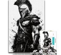 Jigsaw Puzzles for Teenagers 1000 Piece Black And White Warriors Jigsaw,learning Educational Is Ideal As A Gift for The Whole Family 26x38cm