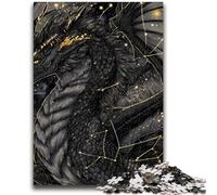 Jigsaw Puzzles for Teenagers 1000 Piece Black Dragon 1000 Piece Puzzle,Fun Activity for Home, Rainy Days Toys, Birthday Gifts (75x50cm)