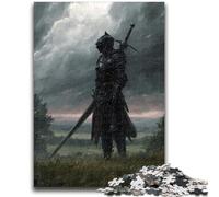 Jigsaw Puzzles for Teenagers 1000 Piece Black Knight Teenager Puzzles,Educational Games Home Decoration Suitable for Desktop Decoration (26x38cm)