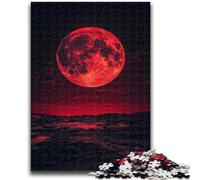 Jigsaw Puzzles for Teenagers 1000 Piece Blood Moon Challenging Game And Family Play for Is Ideal As A Gift for The Whole Family 26x38cm