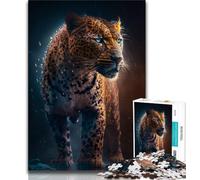 Jigsaw Puzzles for Teenagers 1000 Piece Blue Leopard Teenager Puzzles,learning Educational Is Ideal As A Gift for The Whole Family (size 75x50cm)