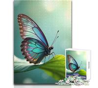 Jigsaw Puzzles for Teenagers 1000 Piece Blue Morpho Butterfly Toy Intellectual Game Difficult Hard Toy Wall Decor Size 38x52cm