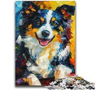Jigsaw Puzzles for Teenagers 1000 Piece Border Collie for And from 14 Years And over Play Toys Because It Is Ideal As A Gift for The Whole Family 50x75cm