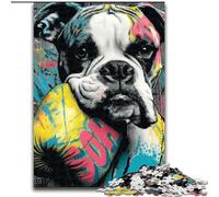 Jigsaw Puzzles for Teenagers 1000 Piece Boxer Dog, for Educational Game Challenge Toy Enhance Memory for Age 14 (Size 26x38cm)