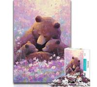 Jigsaw Puzzles for Teenagers 1000 Piece Brown Bear Family Puzzles for Teenagers,Educational Games Wall Decoration Unique Birthday And Xmas Gifts (size 38x26cm)